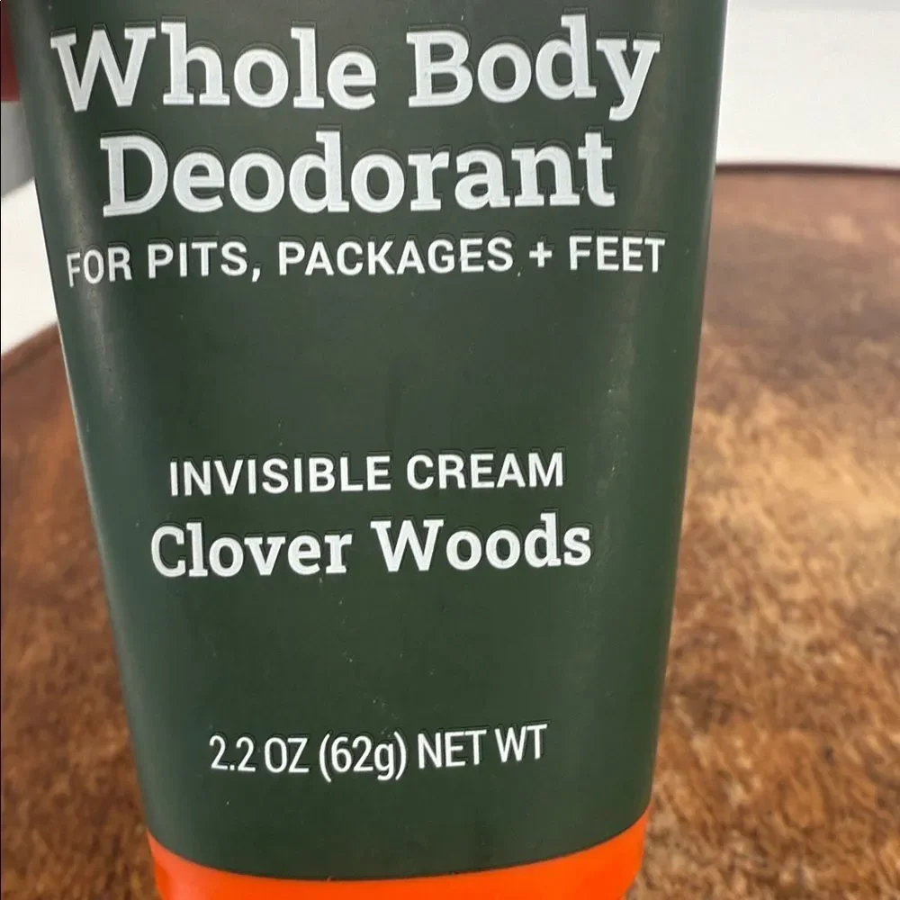 Mando Whole Body Deodorant Clover Woods 2.2oz Invisible Cream Aluminum Free